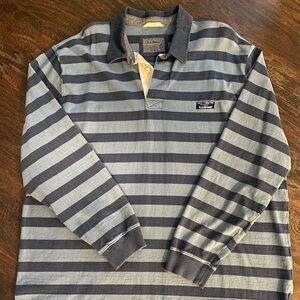 L.L. Bean Men's Long Sleeve Striped Rugby Shirt